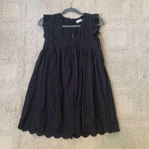 Black Eyelet Dress Size Small